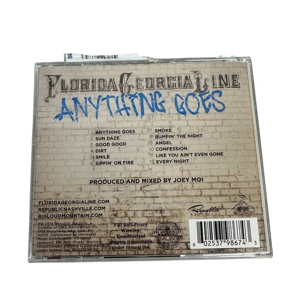 Florida Georgia Line Anything Goes CD 2014 Country Music Republic Nashville - Picture 2 of 8